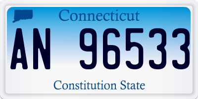 CT license plate AN96533