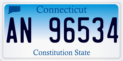 CT license plate AN96534