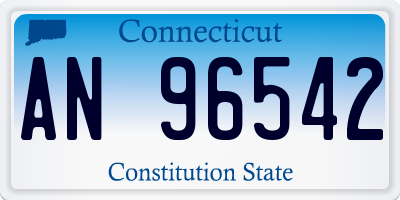 CT license plate AN96542