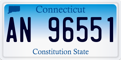 CT license plate AN96551