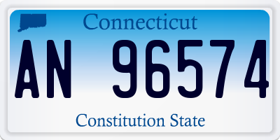 CT license plate AN96574