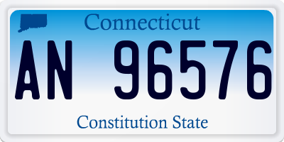 CT license plate AN96576