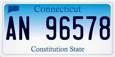 CT license plate AN96578