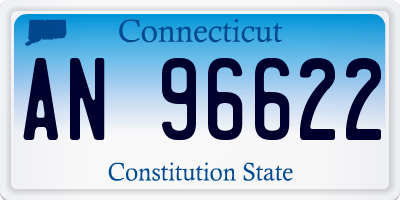 CT license plate AN96622