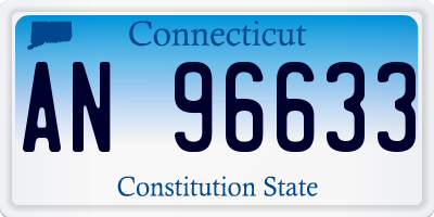 CT license plate AN96633