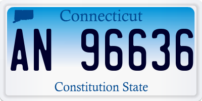 CT license plate AN96636