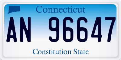 CT license plate AN96647