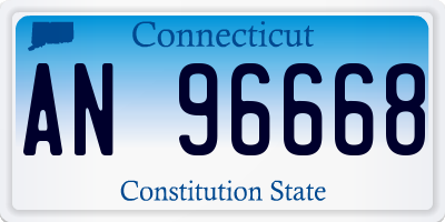 CT license plate AN96668