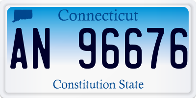 CT license plate AN96676