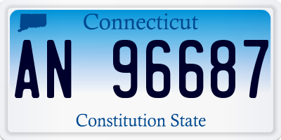 CT license plate AN96687