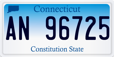 CT license plate AN96725