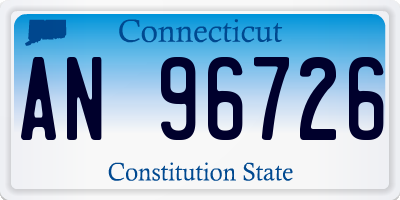 CT license plate AN96726