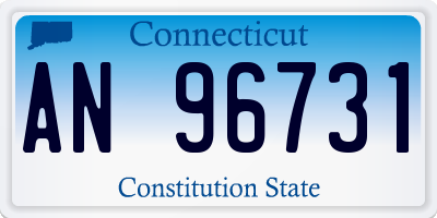 CT license plate AN96731