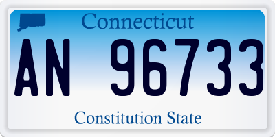 CT license plate AN96733