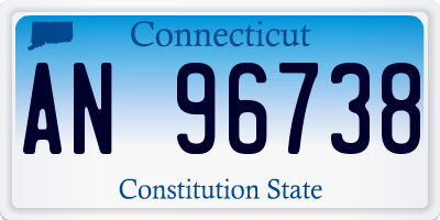 CT license plate AN96738
