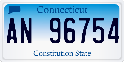 CT license plate AN96754