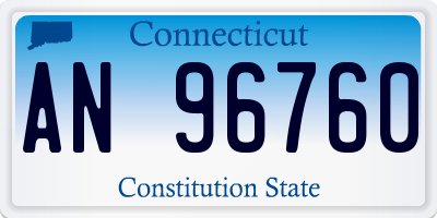 CT license plate AN96760