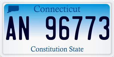 CT license plate AN96773