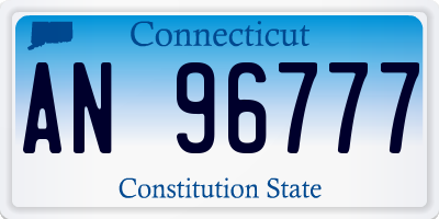 CT license plate AN96777