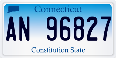 CT license plate AN96827