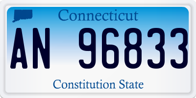 CT license plate AN96833