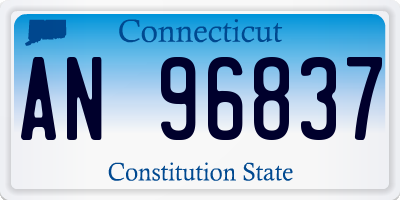 CT license plate AN96837