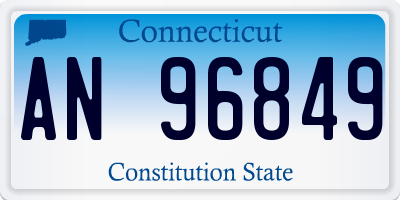 CT license plate AN96849