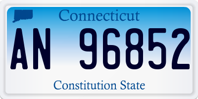 CT license plate AN96852