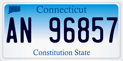 CT license plate AN96857