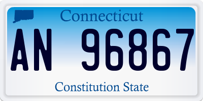 CT license plate AN96867