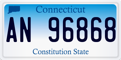 CT license plate AN96868