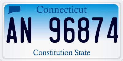 CT license plate AN96874