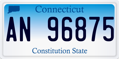 CT license plate AN96875