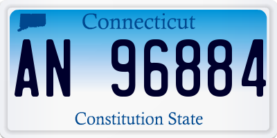 CT license plate AN96884