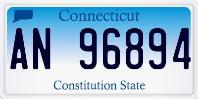 CT license plate AN96894