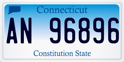 CT license plate AN96896