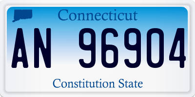 CT license plate AN96904
