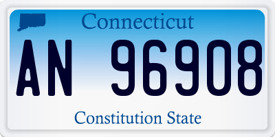 CT license plate AN96908