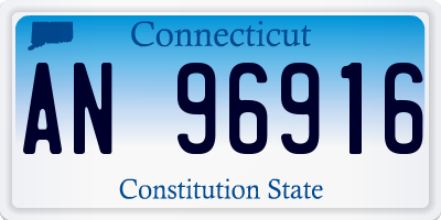CT license plate AN96916