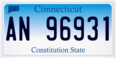 CT license plate AN96931