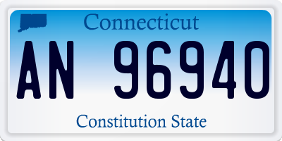 CT license plate AN96940