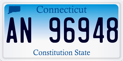 CT license plate AN96948
