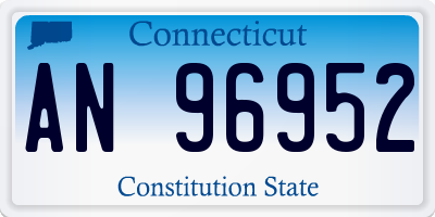 CT license plate AN96952