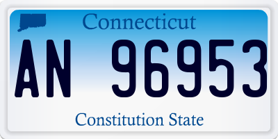 CT license plate AN96953