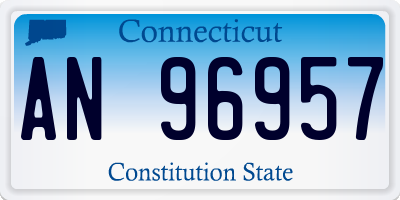 CT license plate AN96957