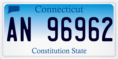 CT license plate AN96962