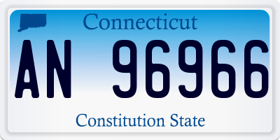 CT license plate AN96966