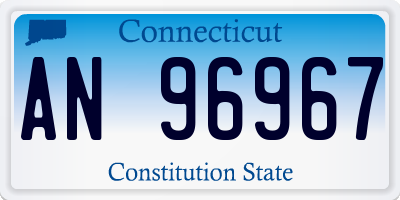 CT license plate AN96967