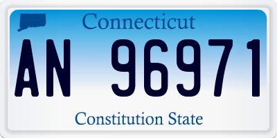 CT license plate AN96971