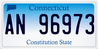 CT license plate AN96973